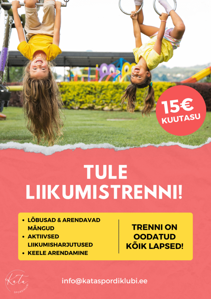 Kata Spordiklubi ja treener Tanel kutsub taaskord kõiki lapsi liikumistrenni. Mängime üheskoos erinevaid liikumismänge, arendades laste kehalisi võimeid, meesko
